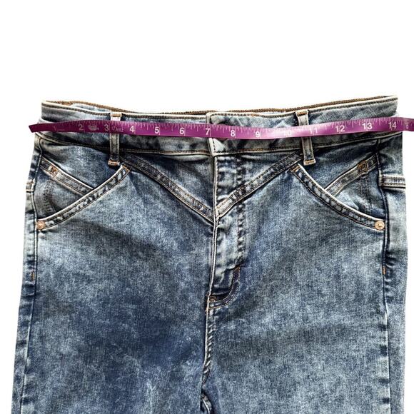 Free People We The Free Jeans Women's Sz 28 31 Acid wash skinny Riley Seamed - Picture 10 of 15